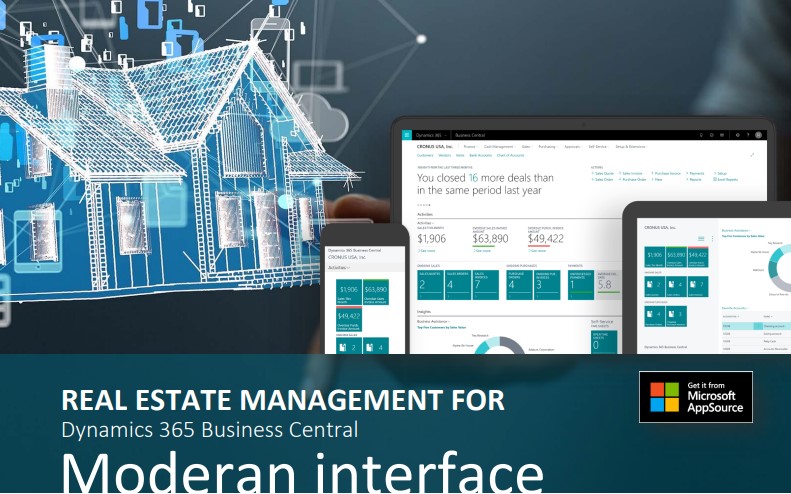 Moderan interface for Dynamics 365 Business Central app